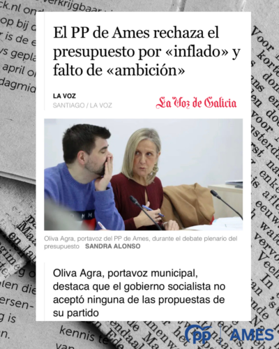 O PP de Ames di non a uns orzamentos